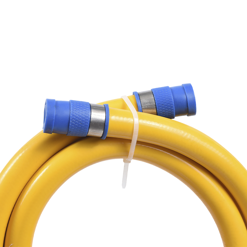 Manguera de gas de PVC amarillo flexible de acero inoxidable